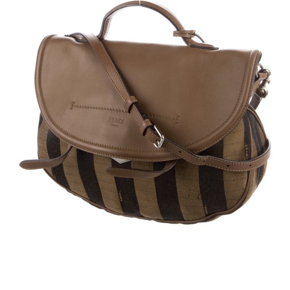 Fendi Brown and Black Striped Crossbody Bag - Picture 3 of 7